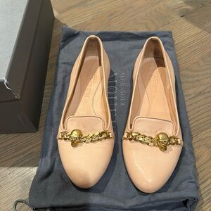 Alexander McQueen pink leather flats